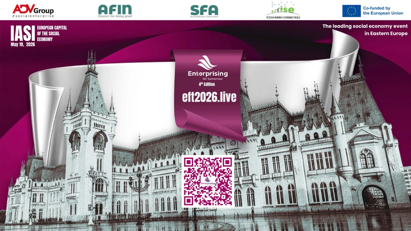 articipanți și lideri la conferința europeană Enterprising for Tomorrow 2026 din Iași dedicată economiei sociale